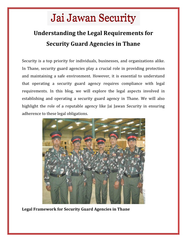 understanding the legal requirements for