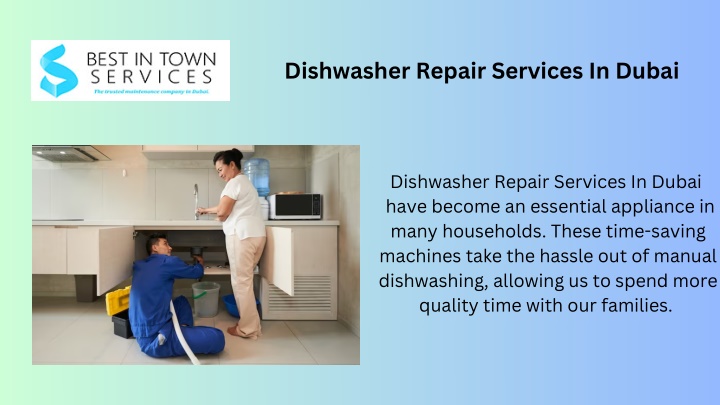 dishwasher repair services in dubai