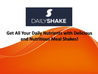 Nutritious Meal Shakes to Balanced Nutrition for Optimal Health