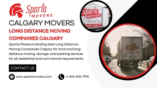 Sparta Calgary Movers - Long Distance Moving Companies Calgary