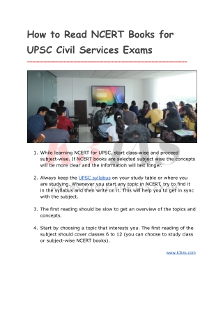 How to Read NCERT Books for UPSC Civil Services Exams