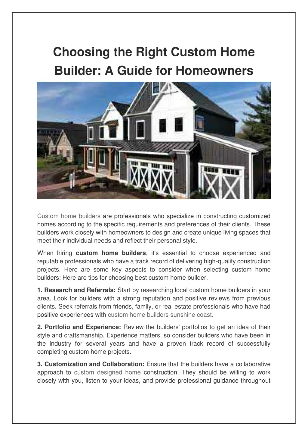 PPT - Choosing the Right Custom Home Builder A Guide for Homeowners ...