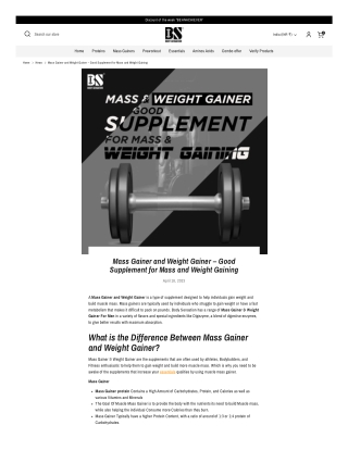 Discover the Best Mass Gainer in India for Effective Muscle Growth