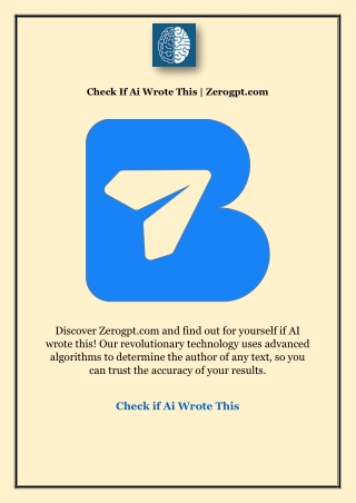 check if ai wrote this zerogpt com
