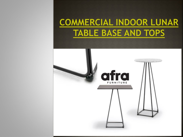 commercial indoor lunar table base and tops