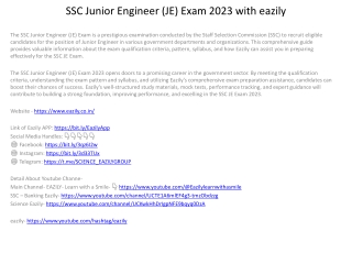 SSC Junior Engineer (JE) Exam 2023