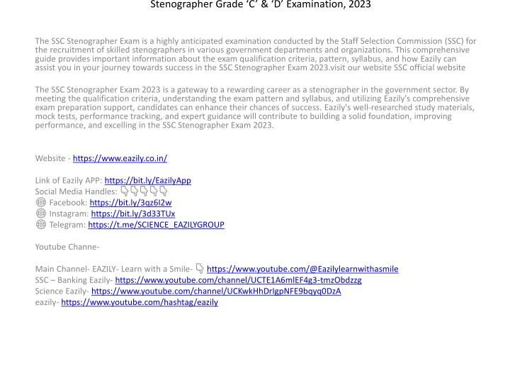 stenographer grade c d examination 2023