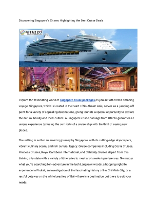_Exploring Singapore's Charm_ Unveiling the Best Cruise Packages- JUNE 2023