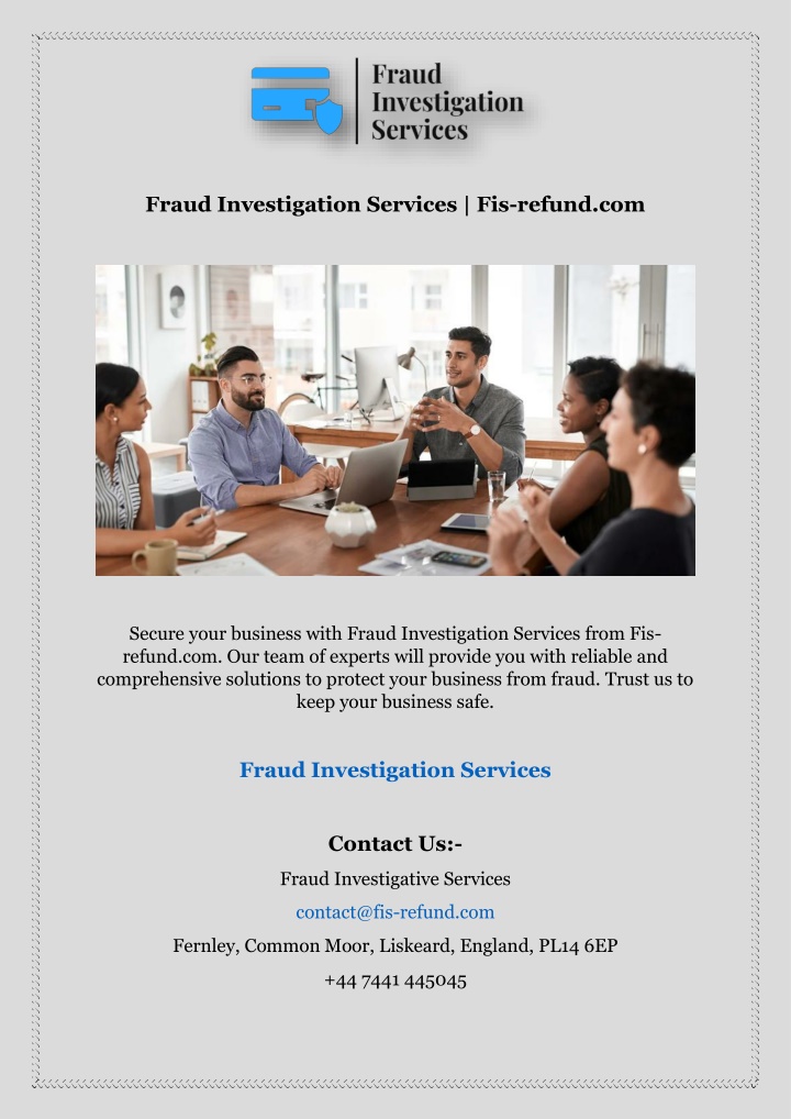 fraud investigation services fis refund com