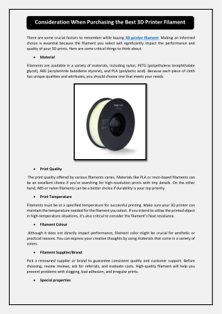 consideration when purchasing the best 3d printer