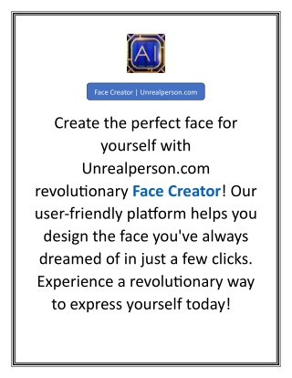 Face Creator  Unrealperson.com
