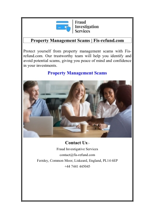 Property Management Scams  Fis-refund.com