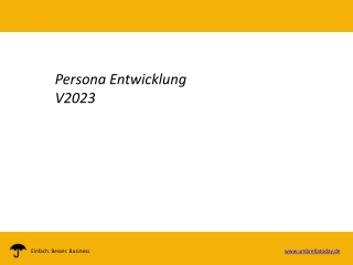 persona entwicklung v2023