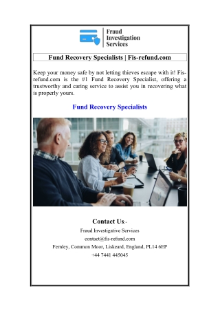 Fund Recovery Specialists  Fis-refund.com