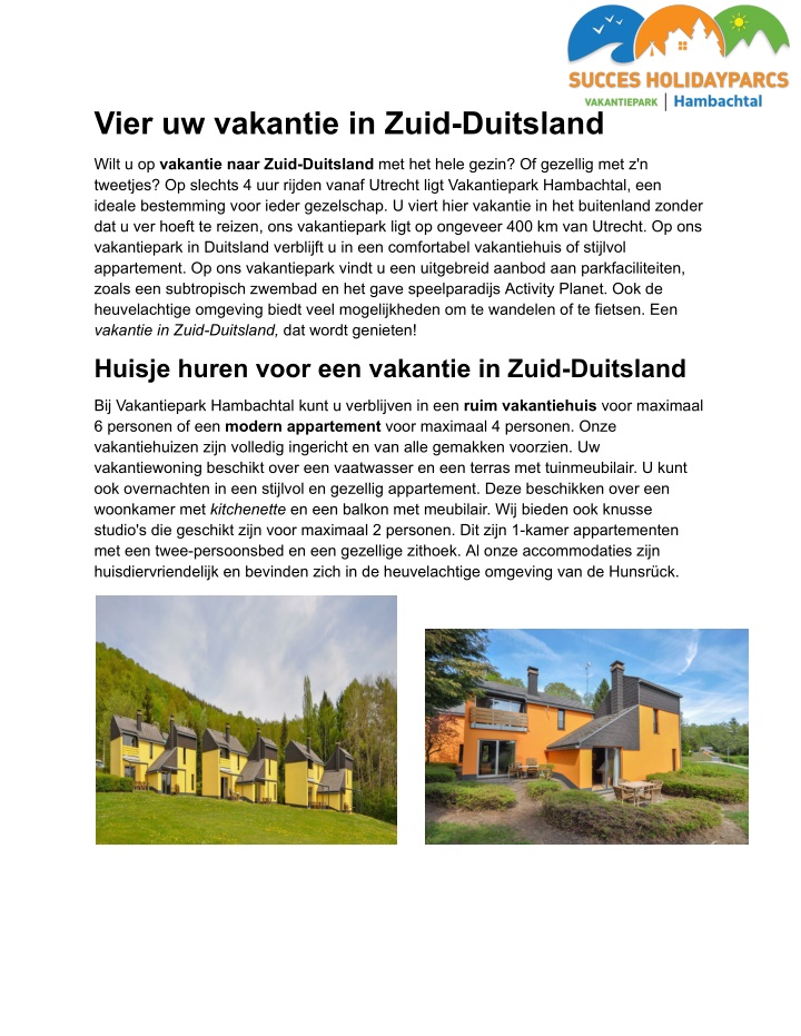 vier uw vakantie in zuid duitsland