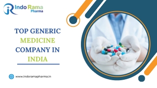 Top Generic Medicine Company In India