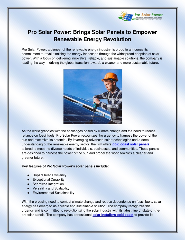 pro solar power brings solar panels to empower