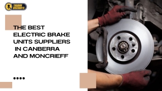 The Best Electric Brake Units Suppliers  in Canberra and Moncrieff