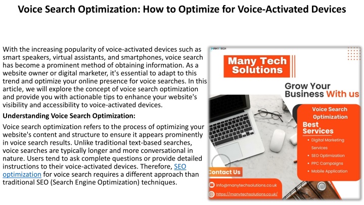 voice search optimization how to optimize for voice activated devices