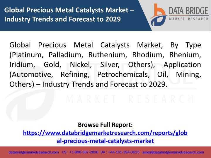 global precious metal catalysts market industry
