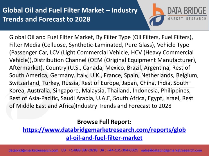 global oil and fuel filter market industry trends