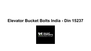Elevator Bucket Bolts India - Din 15237