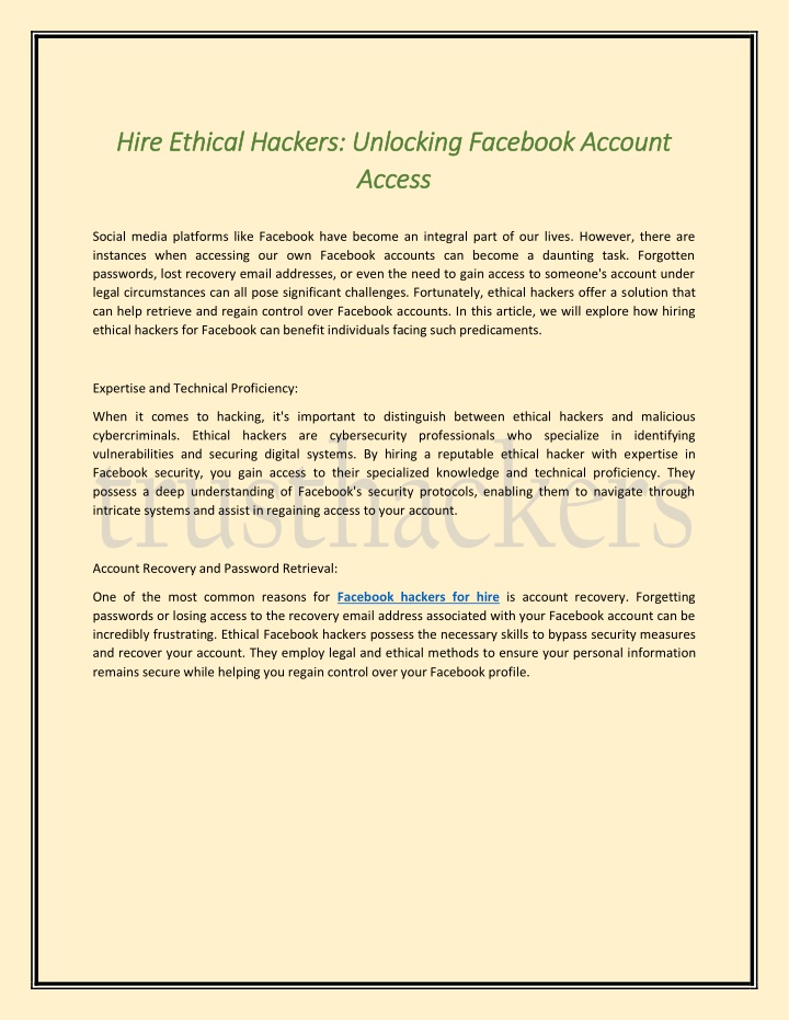 hire ethical hackers unlocking facebook account