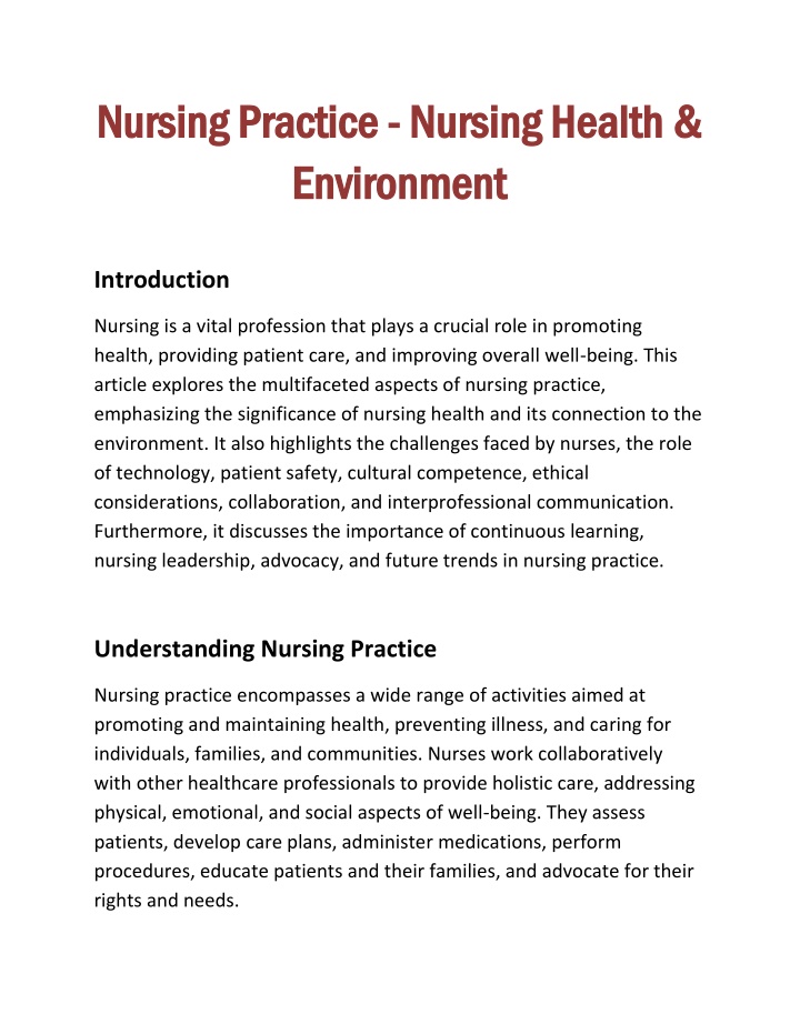 nursing practice nursing practice nursing health