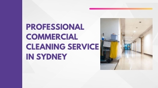 Professional Commercial Cleaning Service in Sydney