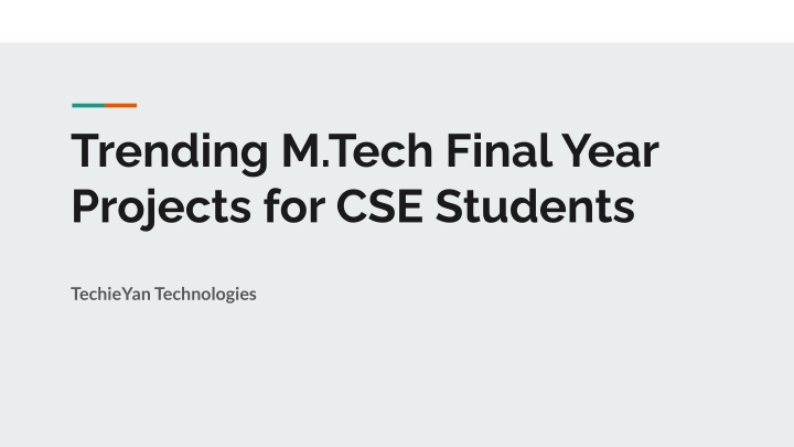 trending m tech final year projects