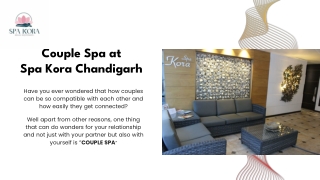 Couple Spa in Chandigarh