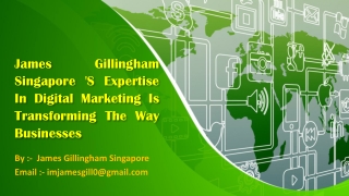 James Gillingham Singapore Revolutionizing Digital Marketing For Business Succes