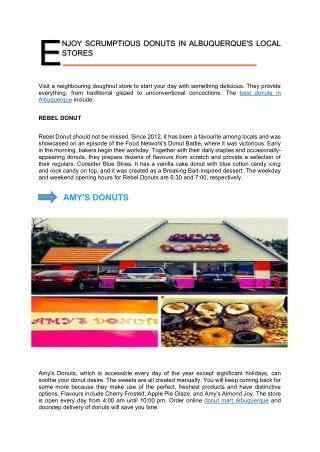 njoy scrumptious donuts in albuquerque s local
