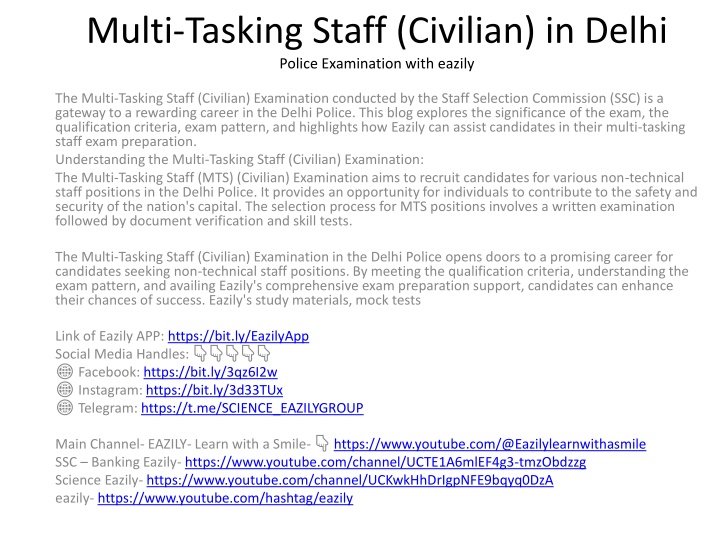 multi tasking staff civilian in delhi police examination with eazily
