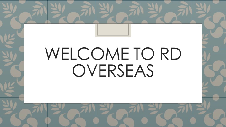 welcome to rd overseas