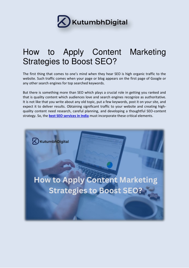 how to apply content marketing strategies