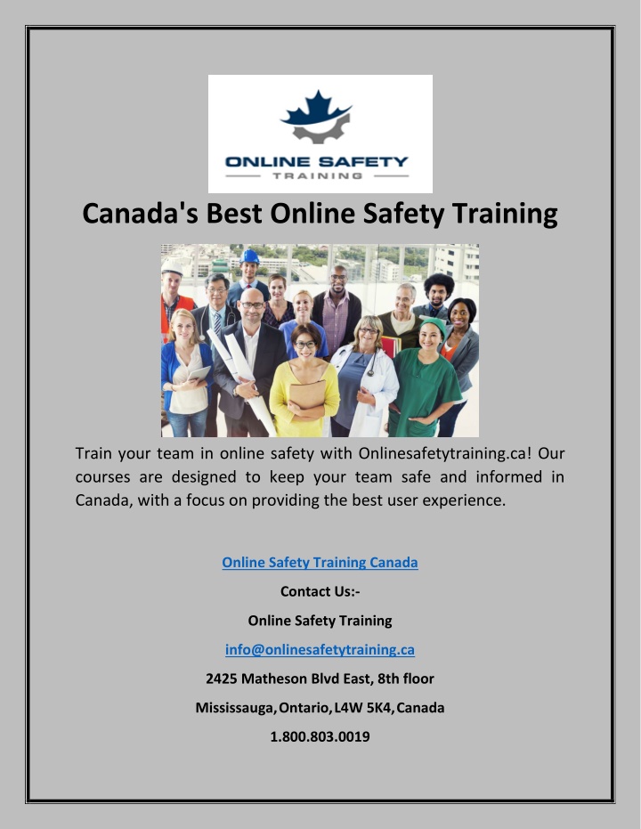 canada s best online safety training