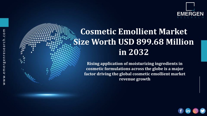 cosmetic emollient market size worth