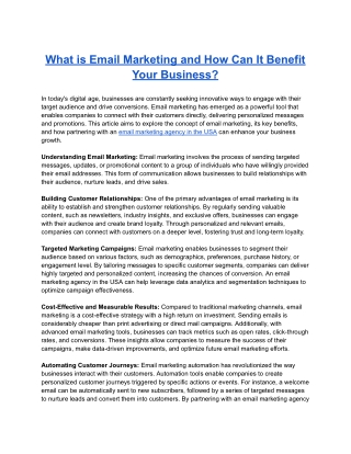 what is email marketing and how can it benefit
