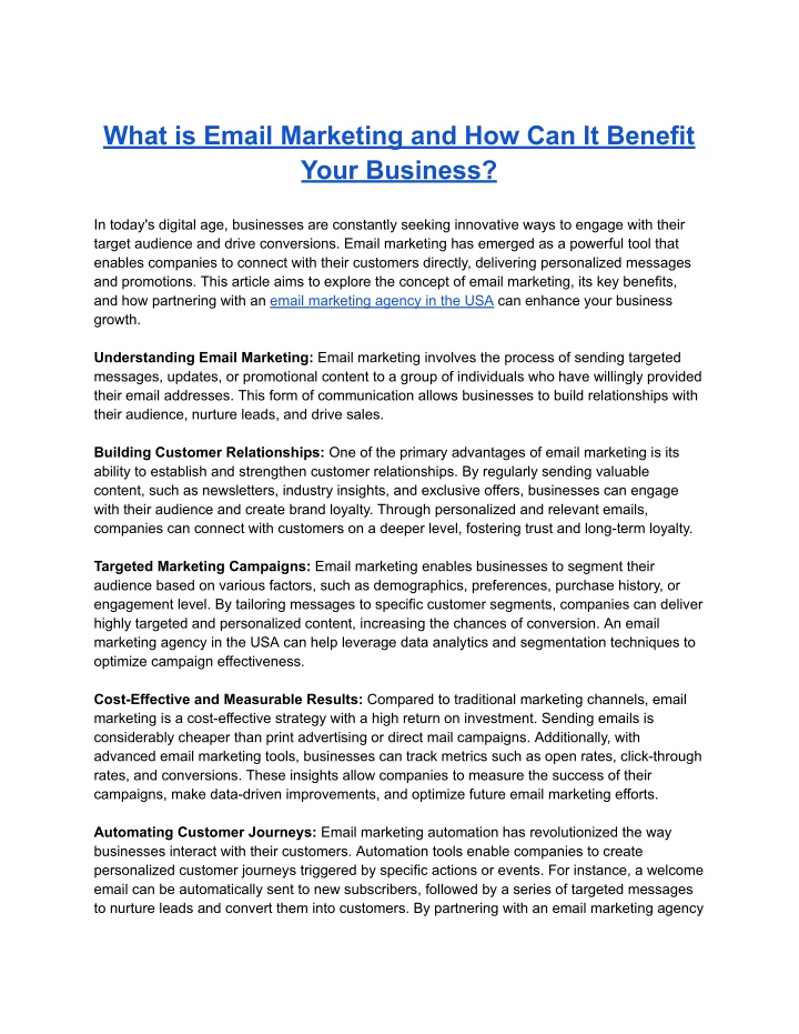 what is email marketing and how can it benefit