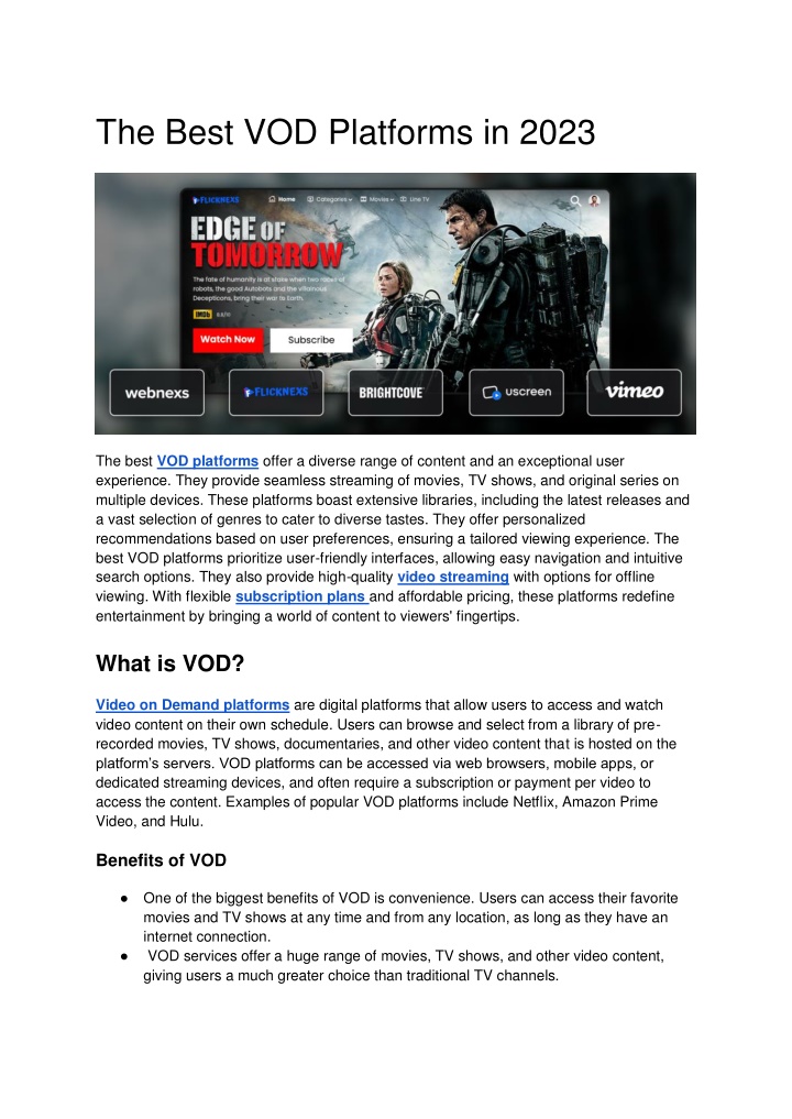 the best vod platforms in 2023