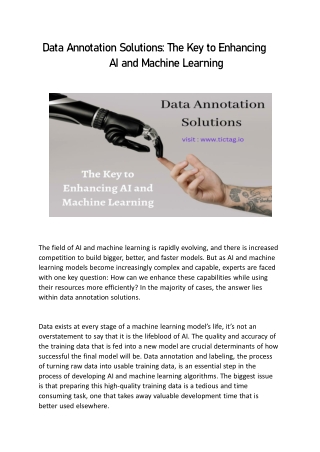 Data Annotation Solutions The Key to Enhancing AI and Machine Learning (1)