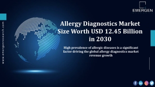 Allergy Diagnostics Market: A Study of the Industry's Current Status and Future