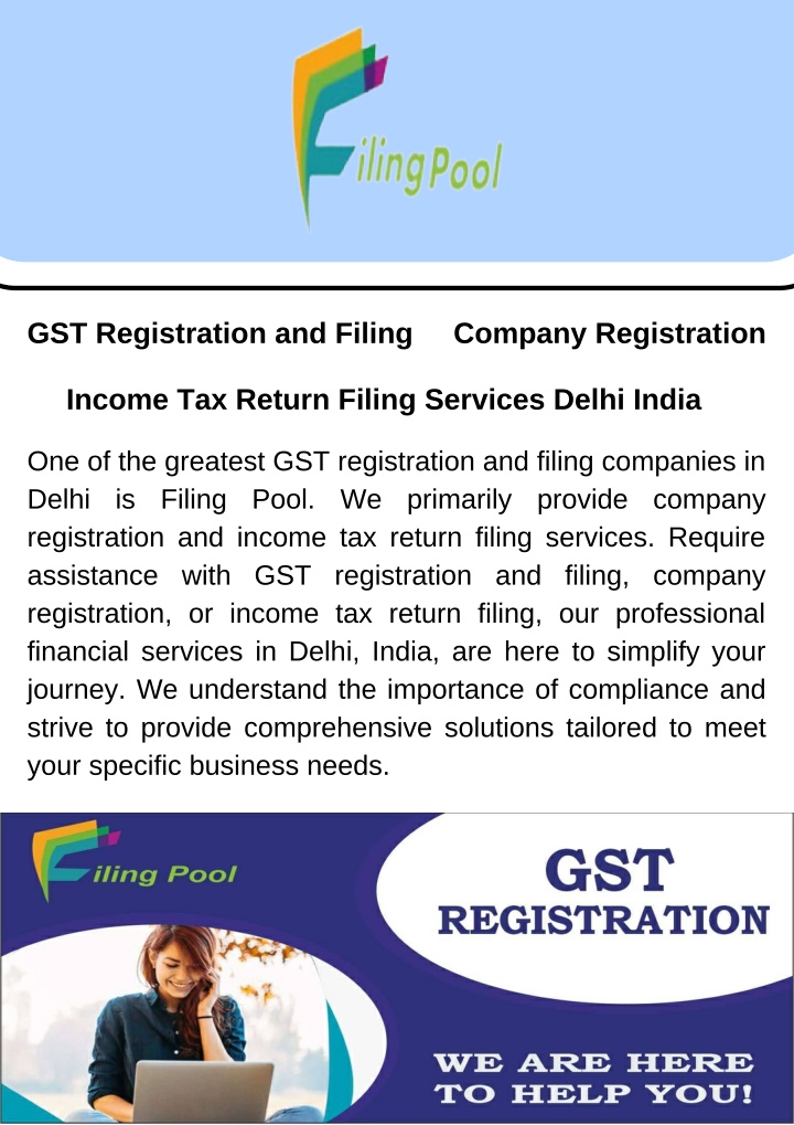 gst registration and filing