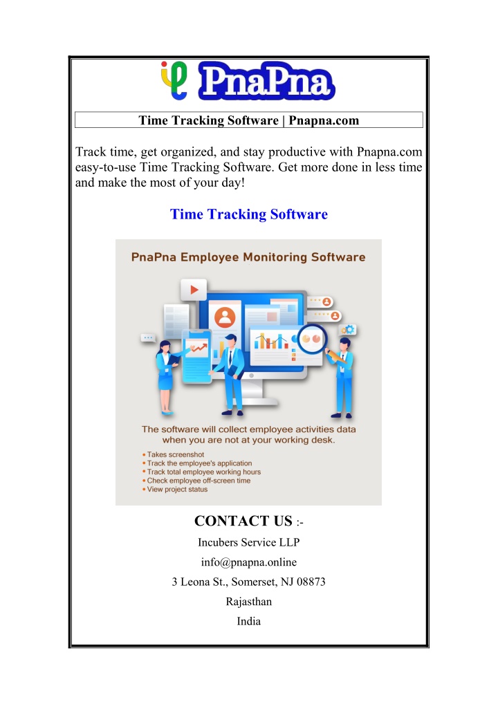 time tracking software pnapna com