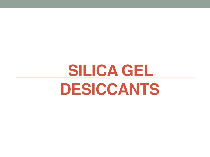 silica gel desiccants