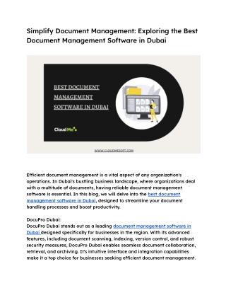 simplify document management exploring the best