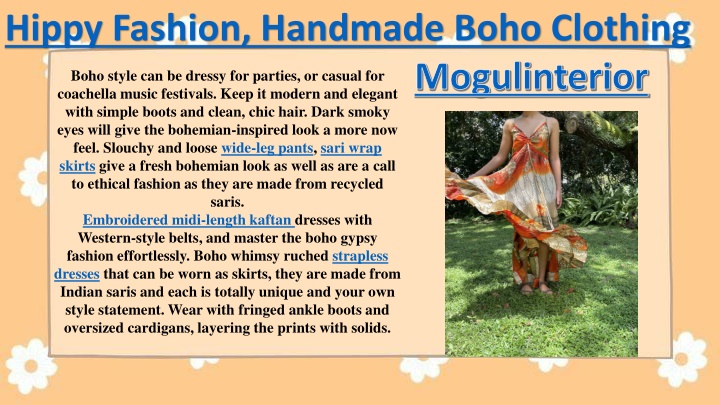 hippy fashion handmade boho clothing