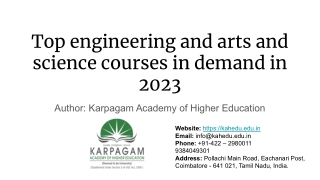 Top engineering and arts and science courses in demand in 2023