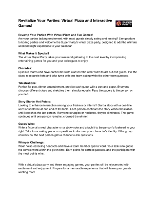 revitalize your parties virtual pizza